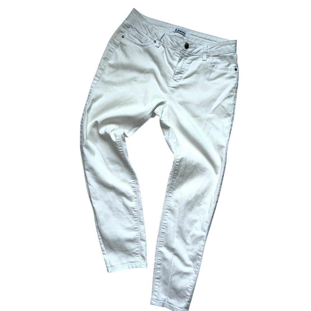 D.Jeans Women's Skinny White Casual Stretch Jeans in‎ Size 6